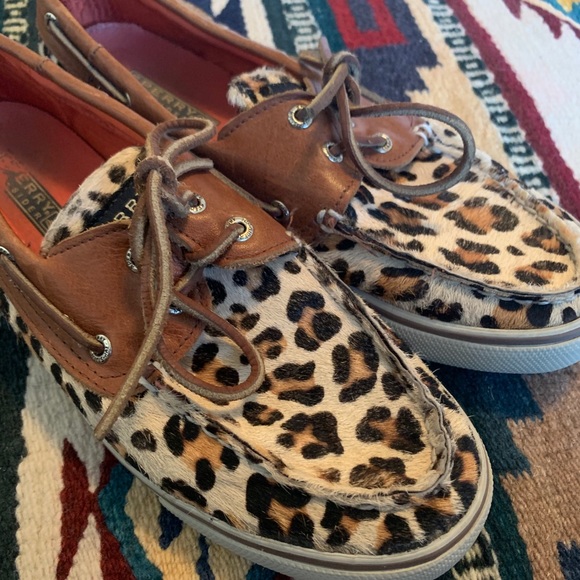Sperry | Leopard and leather topsiders - Picture 3 of 5